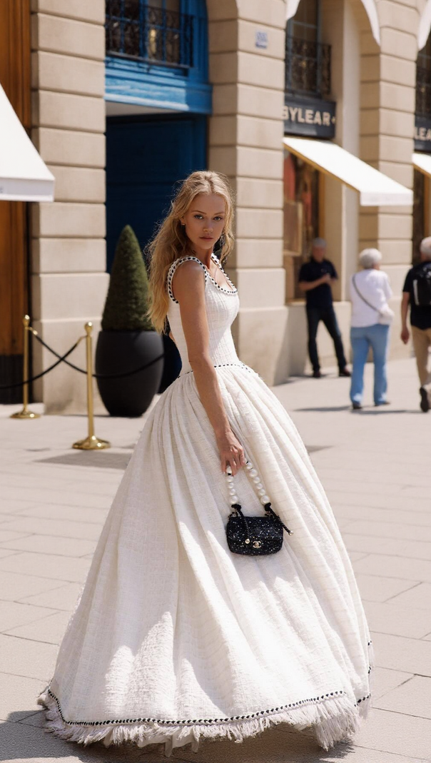 AIIZIE PRINCESS MAXI DRESS IVORY - product image