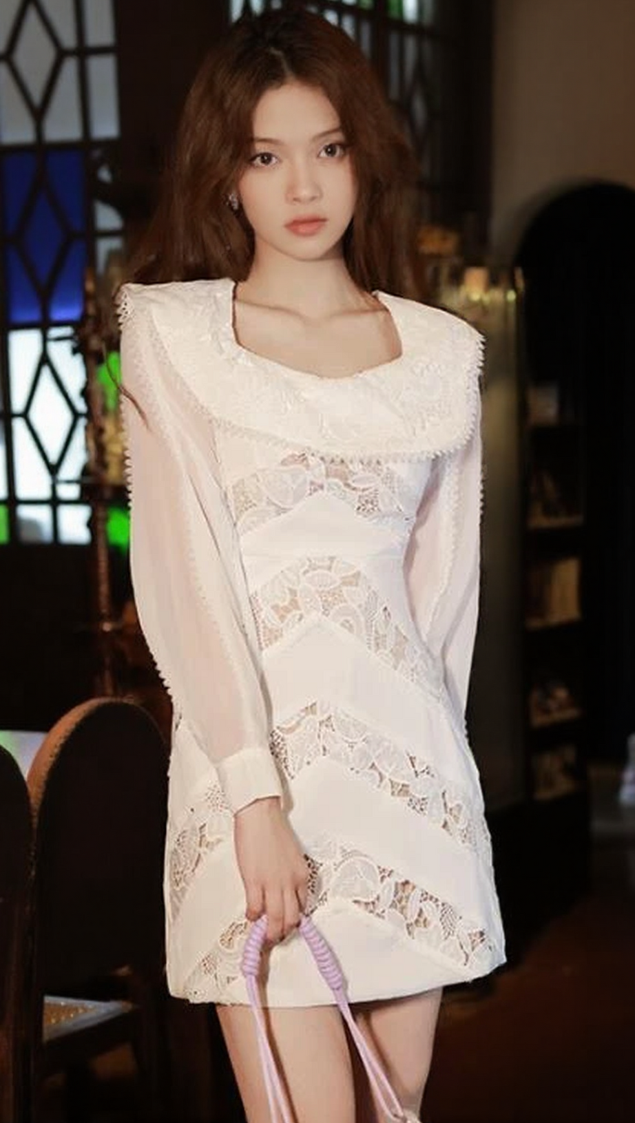 BACKLESS LACE WHITE MINI DRESS