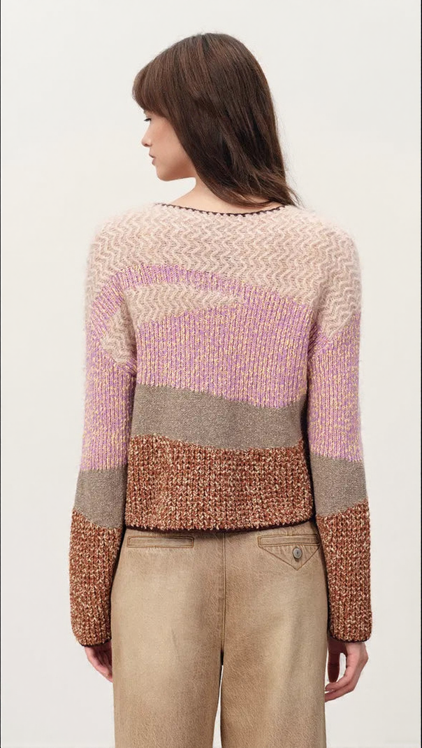 AIIZIE HASEL MULTI-COLOR STRIPED KNIT CARDIGAN - CHIC BOHO LAYERING FOR WOMEN - product image