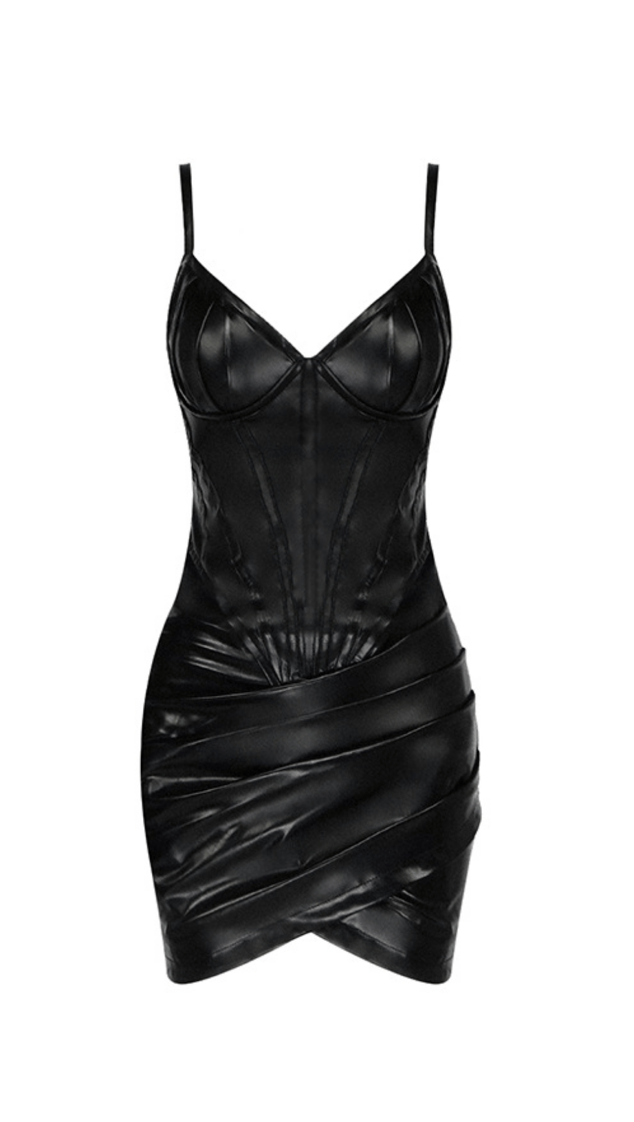 CORSET LEATHER SLING DRESS