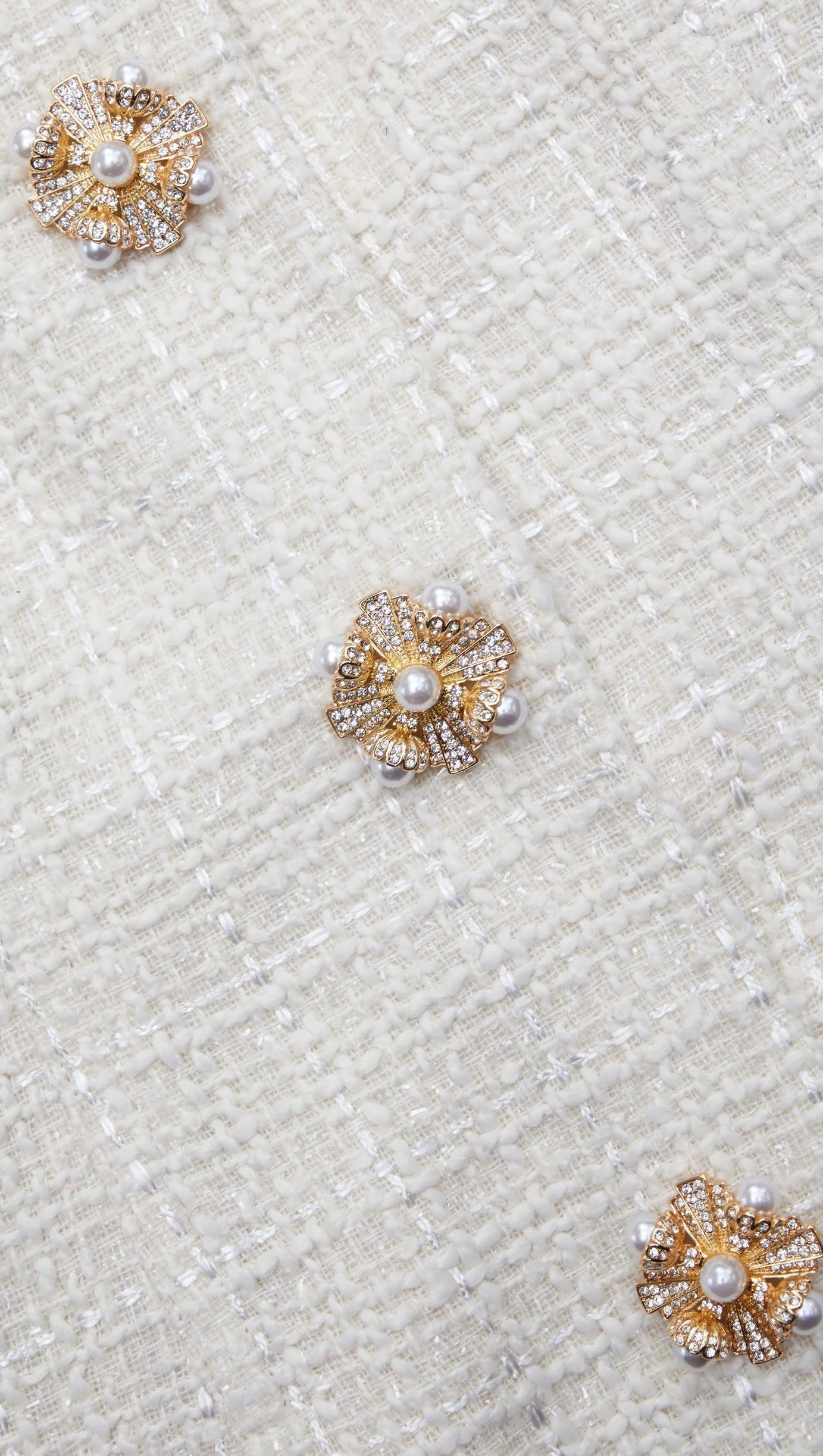 CREAM BOUCLE FEATHER MINI DRESS