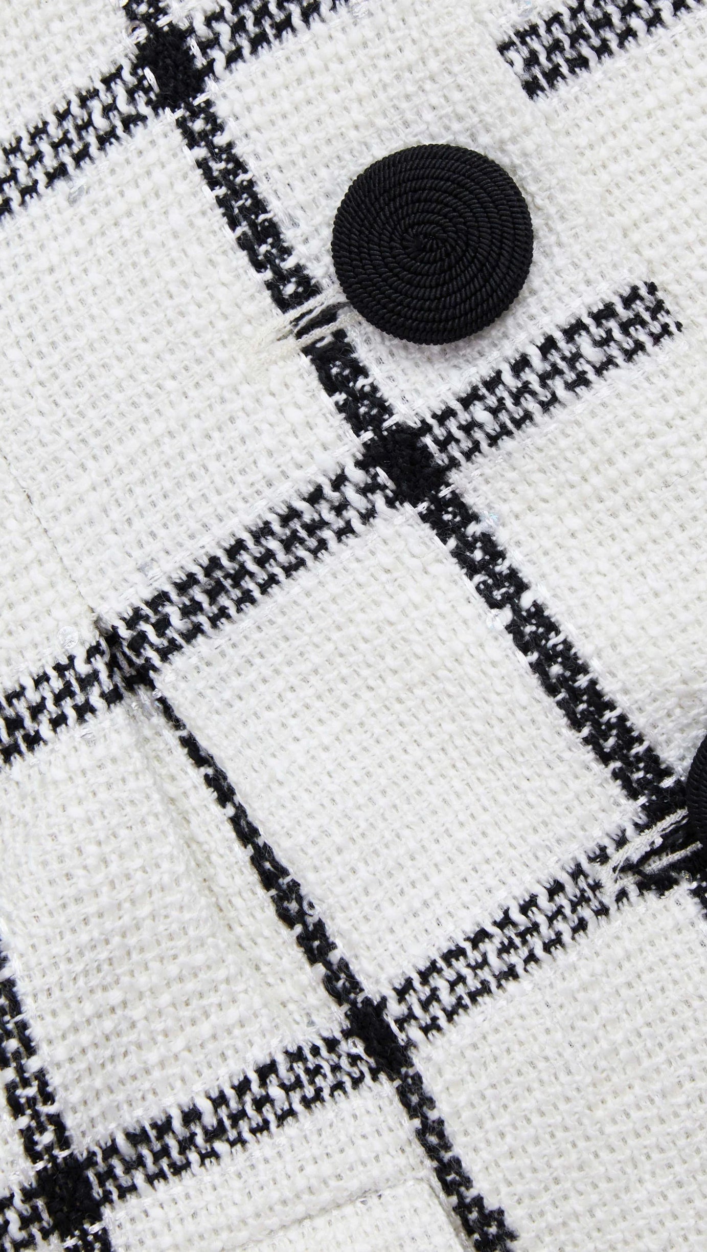 CREAM CHECK TAILORED MINI DRESS