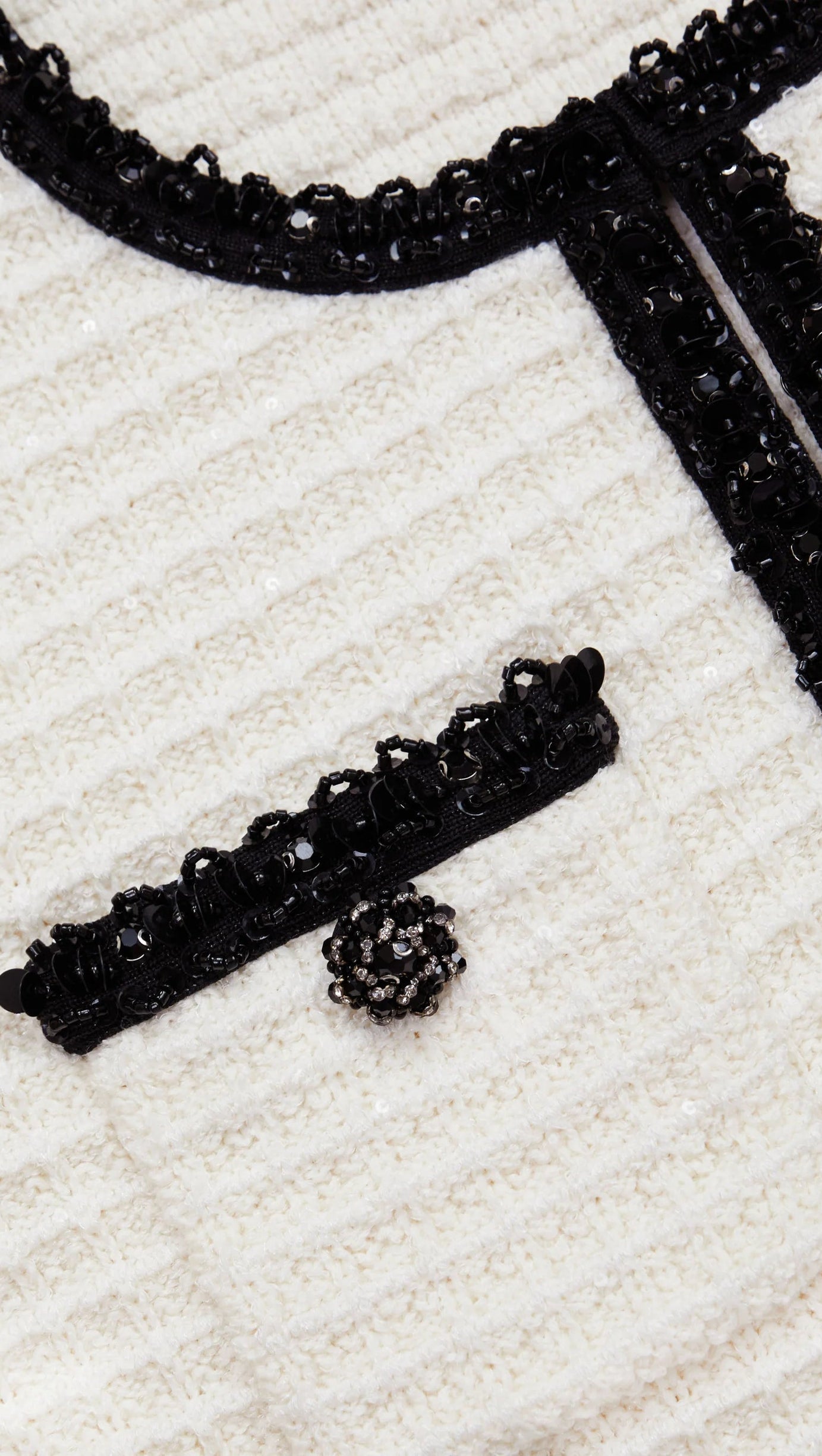 CARDIGAN IN MAGLIA CON TEXTURE CREMA 