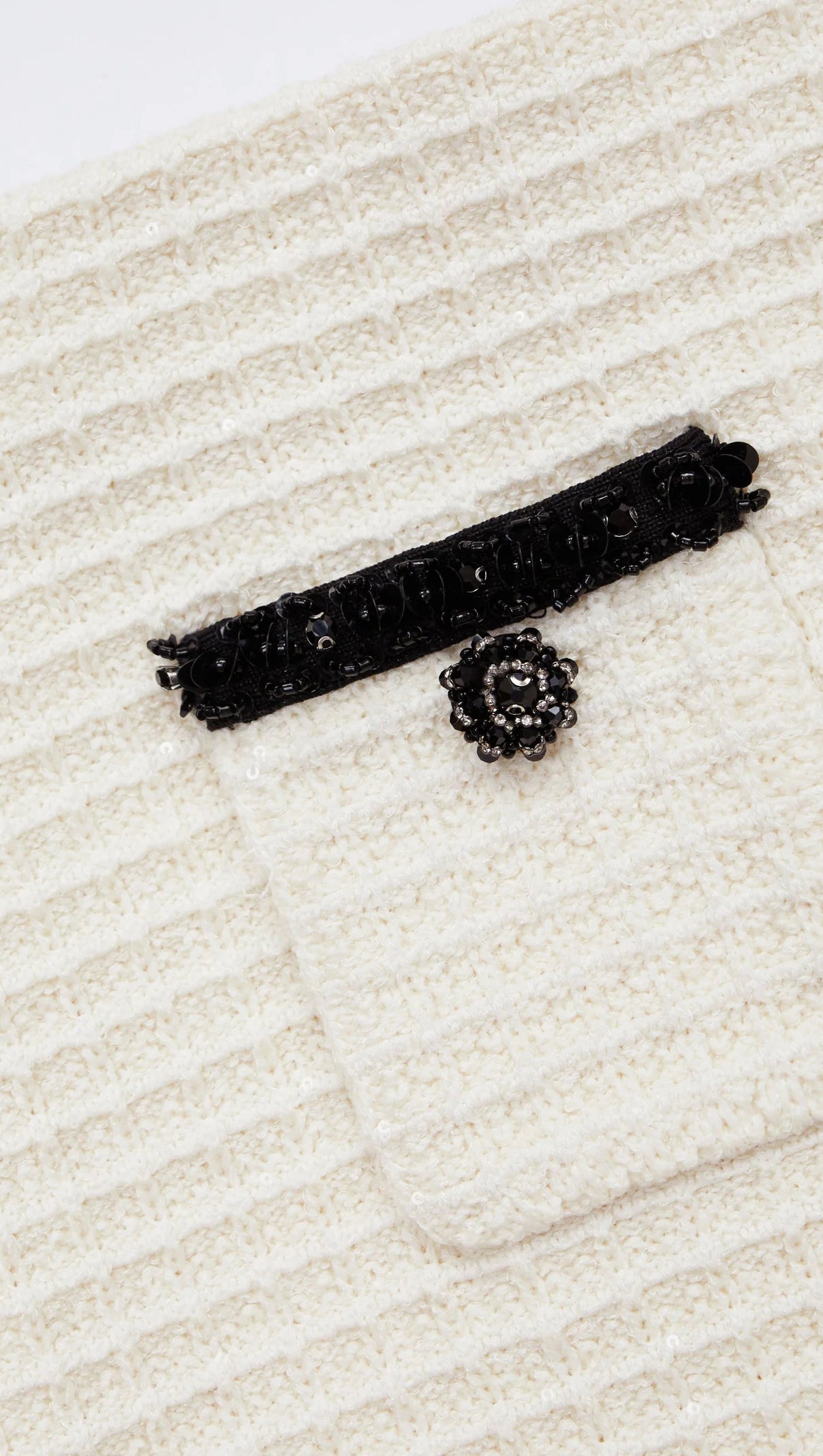 AIIZIE CREAM TEXTURED KNIT MINI SKIRT - product image