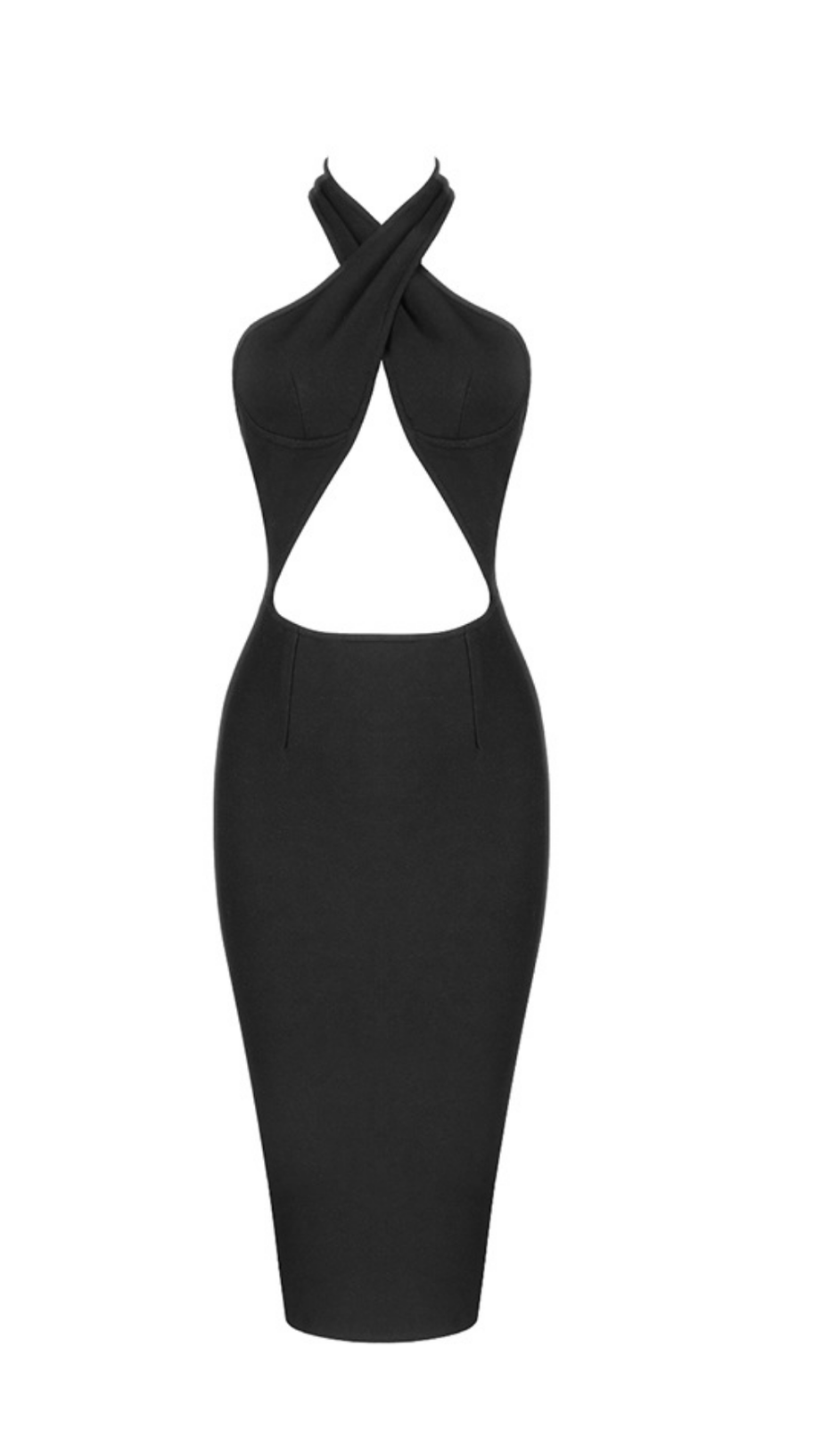 CROSS HALTER HALTER DRESS