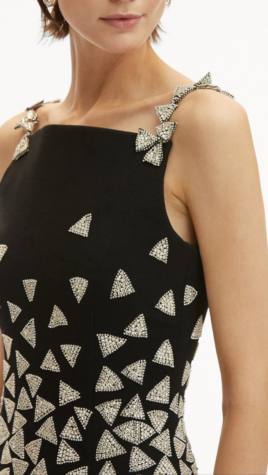CRYSTAL TRIANGLE MAXI BANDAGE DRESS