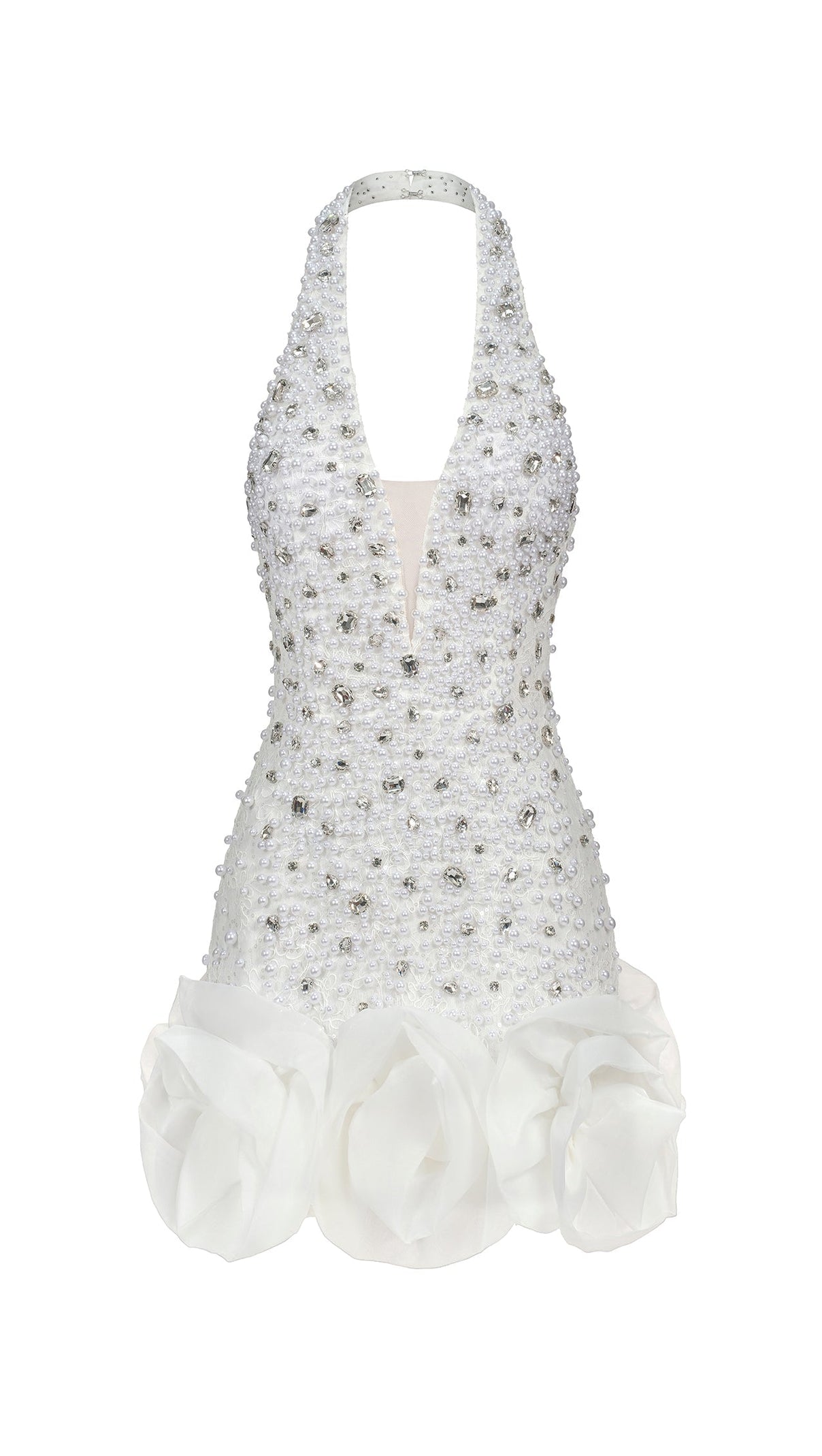 AIIZIE Tove Sleeveless V-neck Diamond Flowers Mini Dress - product image