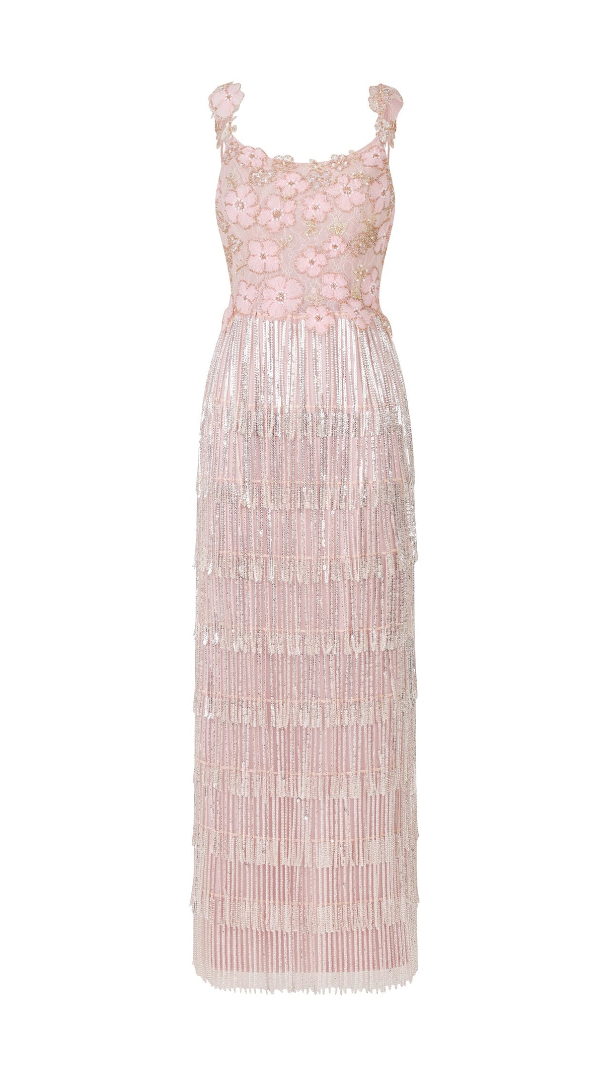 AIIZIE Opala Sleeveless Flowers Diamond Tassels Maxi Dress - product image