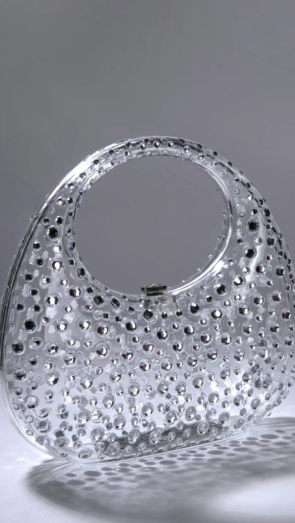 AIIZIE OBSIDIAN DIAMOND GLASS HANDBAG - product image