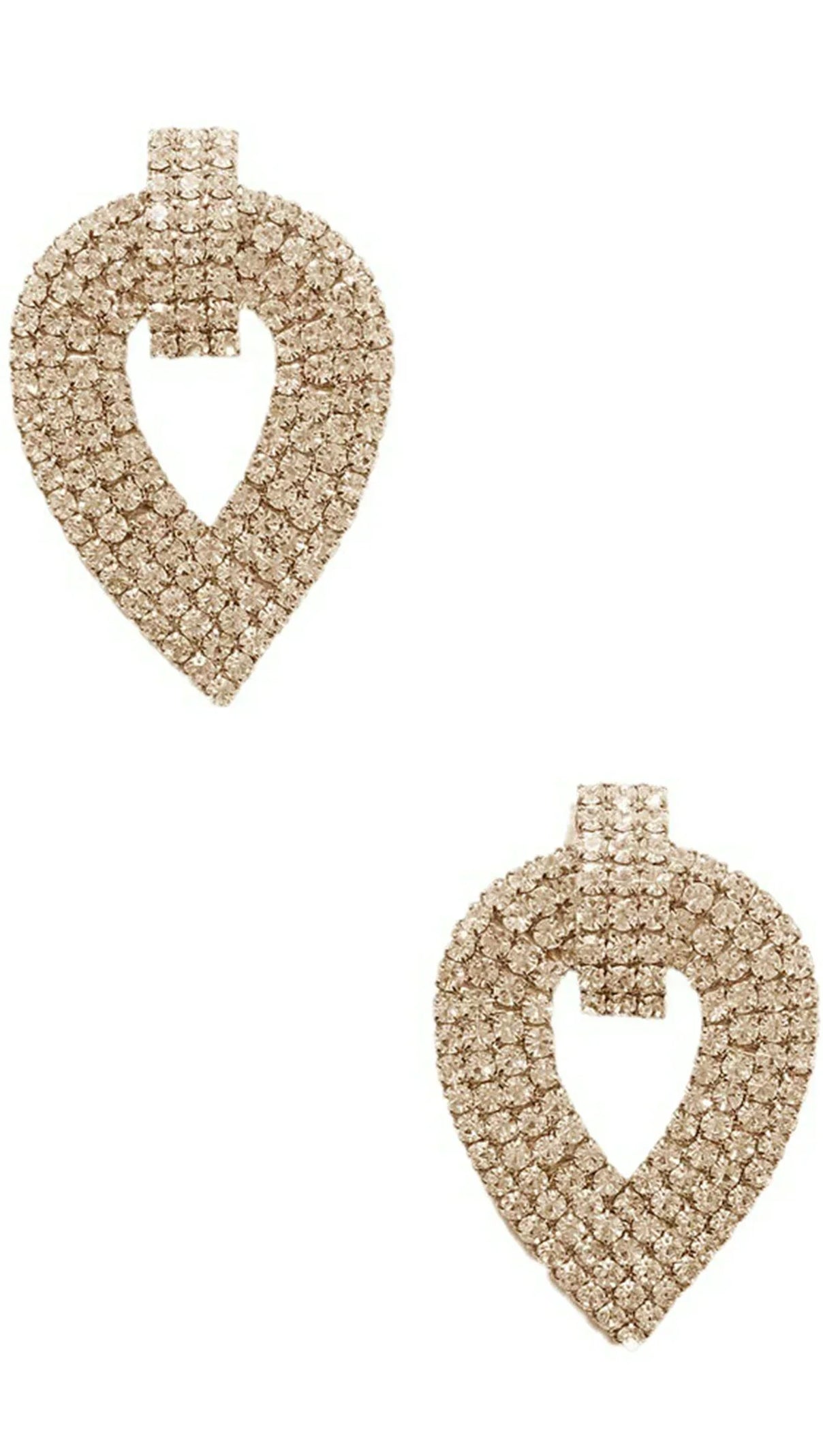 AIIZIE HENNA DIAMOND HEART EARRINGS - product image