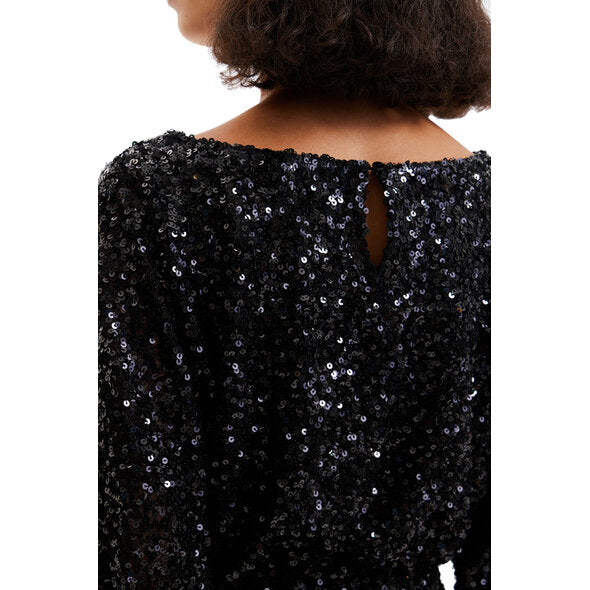 Minikleid mit Pailletten und Farbverlauf