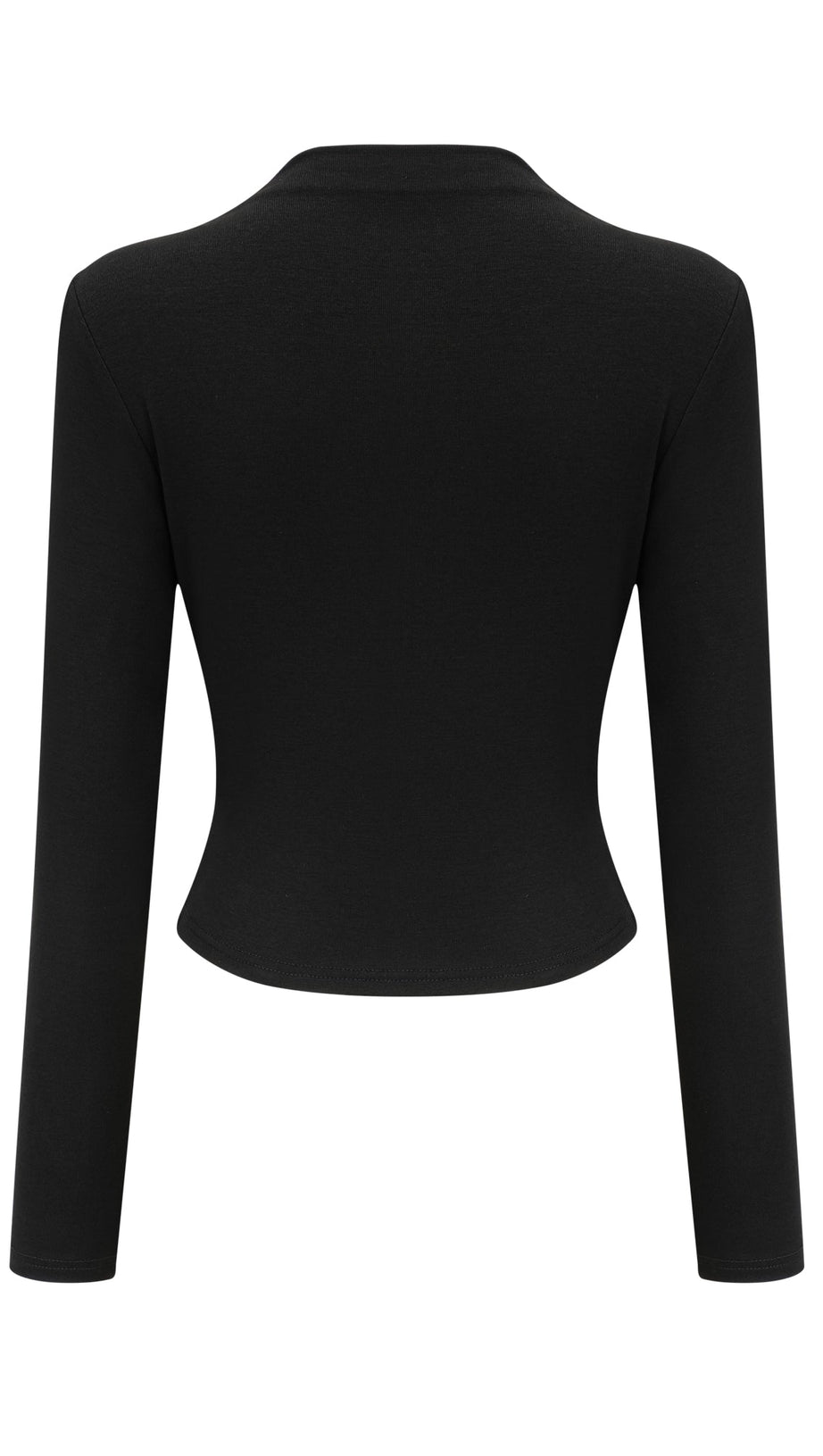 ANAÏS BLACK OPEN-FRONT GATHERED TOP