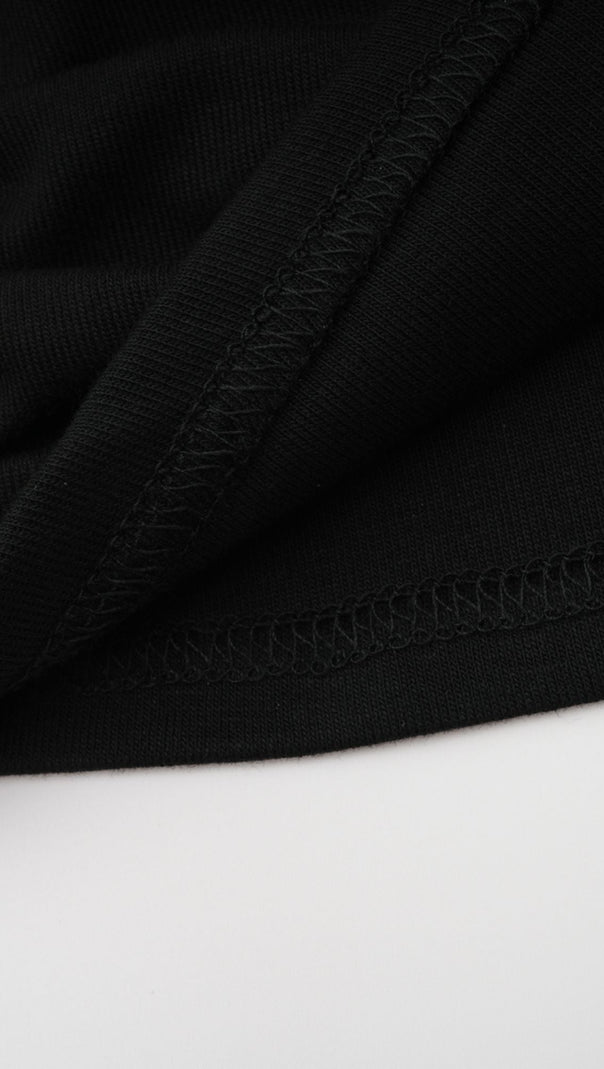 AnaïS Black Open-Front Gathered Top