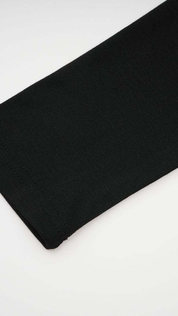 AIIZIE ANAÏS BLACK OPEN-FRONT GATHERED TOP - product image