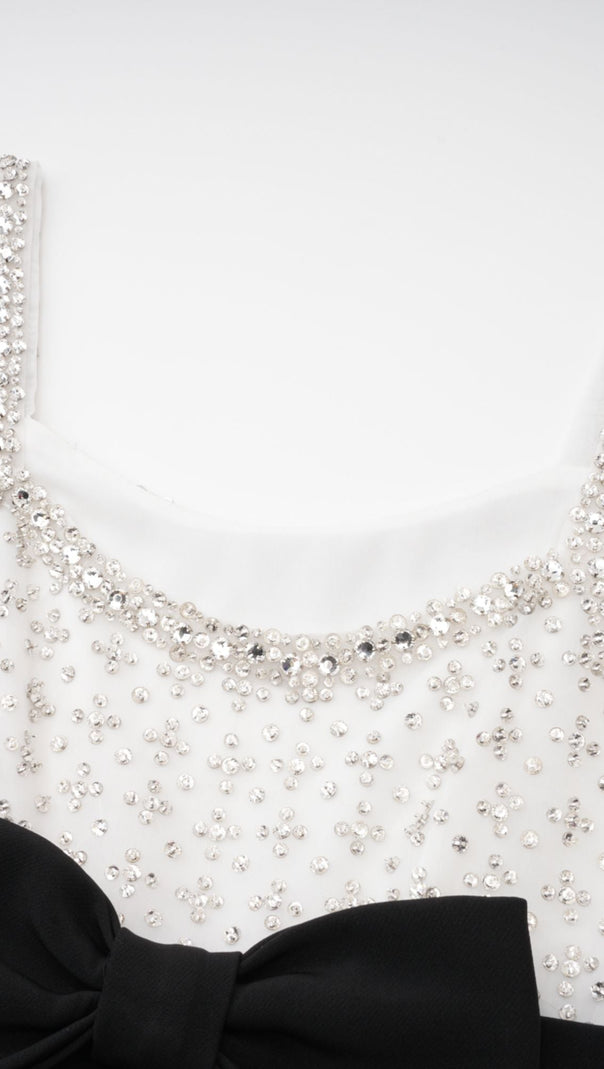 AIIZIE PARISA CRYSTAL-EMBELLISHED BOWKNOT MINI DRESS - product image