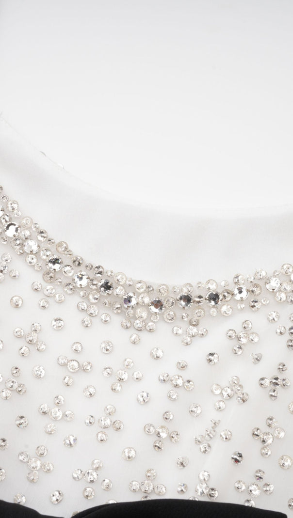 AIIZIE PARISA CRYSTAL-EMBELLISHED BOWKNOT MINI DRESS - product image