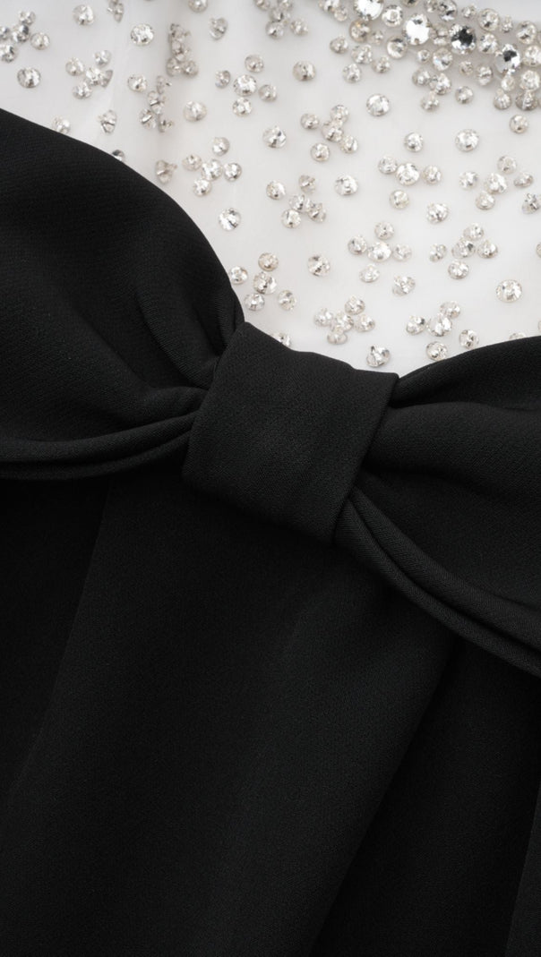 AIIZIE PARISA CRYSTAL-EMBELLISHED BOWKNOT MINI DRESS - product image