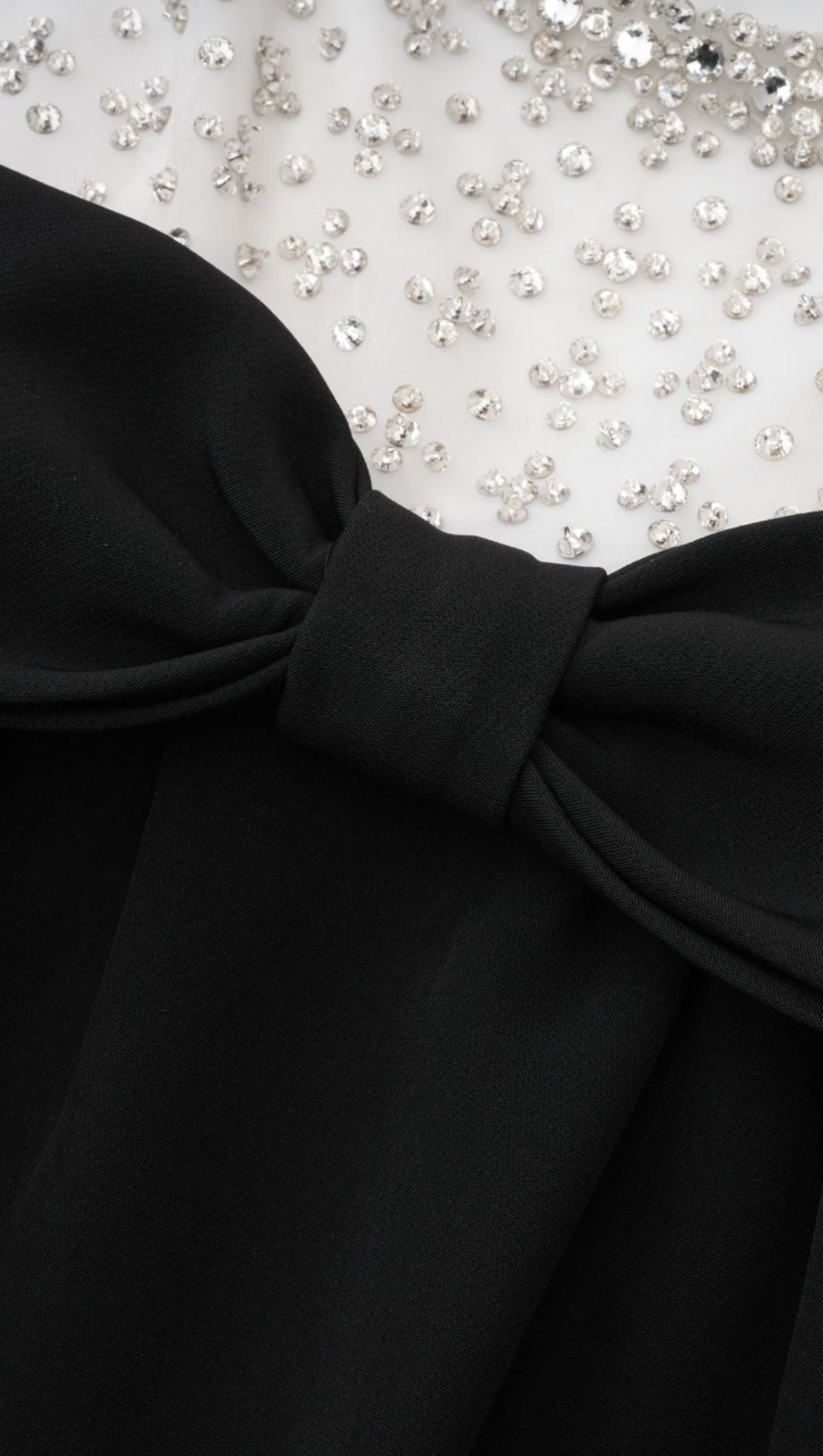 ABITO CORTO CON FIOCCO E CRISTALLI PARISA 