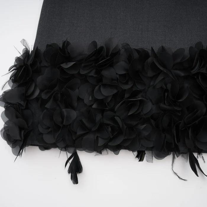 HANDCRAFTED BEADED PETAL SHIFT DRESS