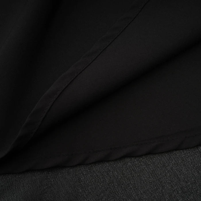 ABITO MIDI IN SETA CON MANICHE A LANTERNA IN NERO