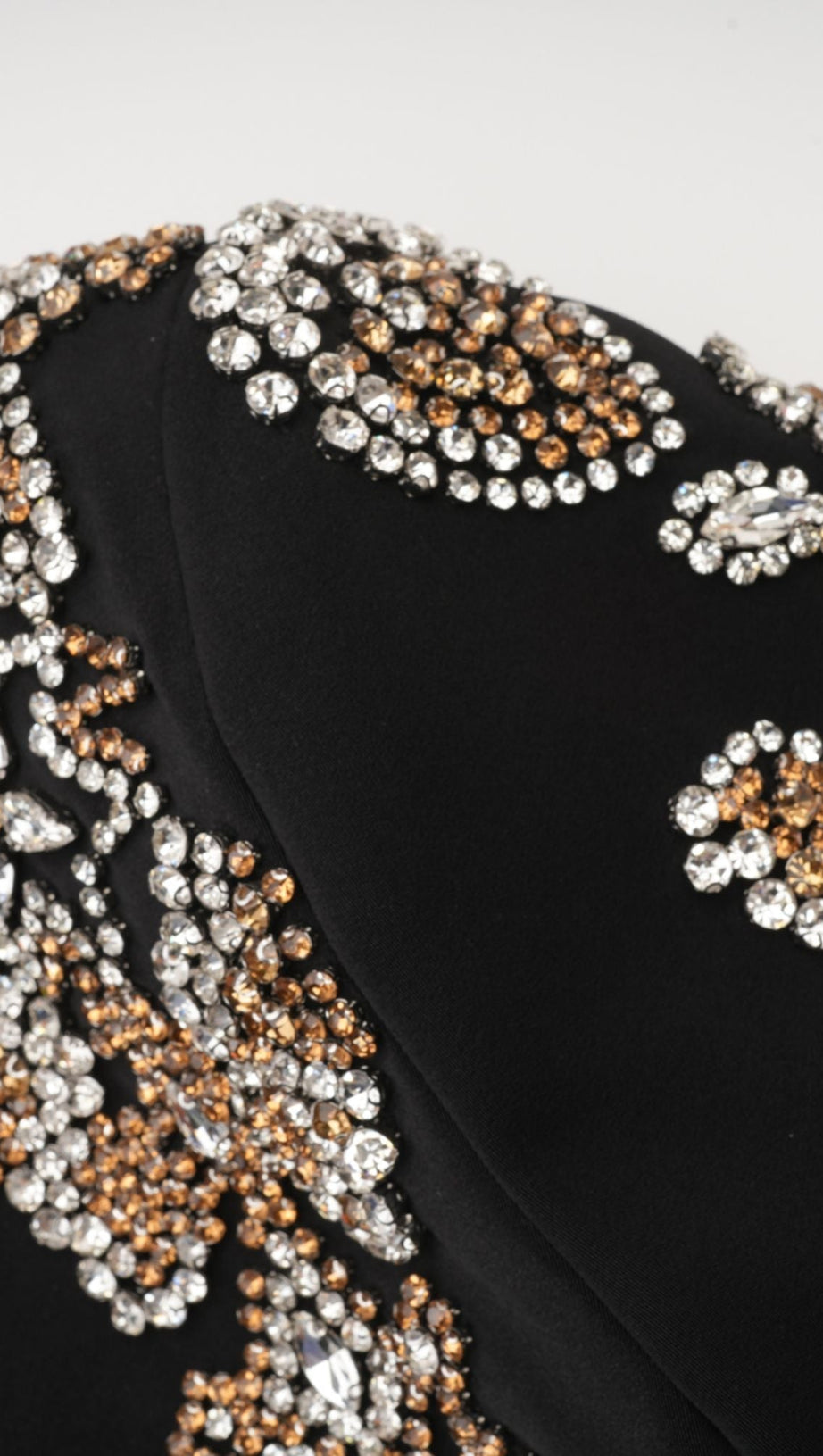 DELPHINE BLACK EMBELLISHED JACKET & TROUSERS MATCHING SET