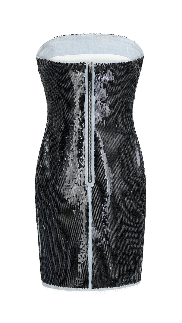 AIIZIE GISÈLE SEQUIN-EMBELLISHED BANDEAU MINI DRESS - product image