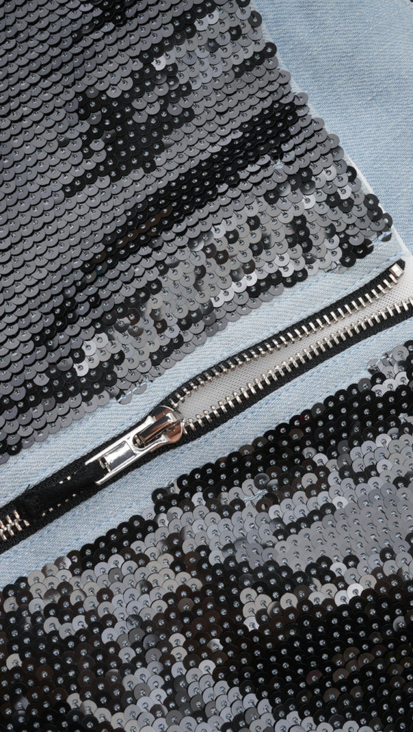 AIIZIE GISÈLE SEQUIN-EMBELLISHED BANDEAU MINI DRESS - product image