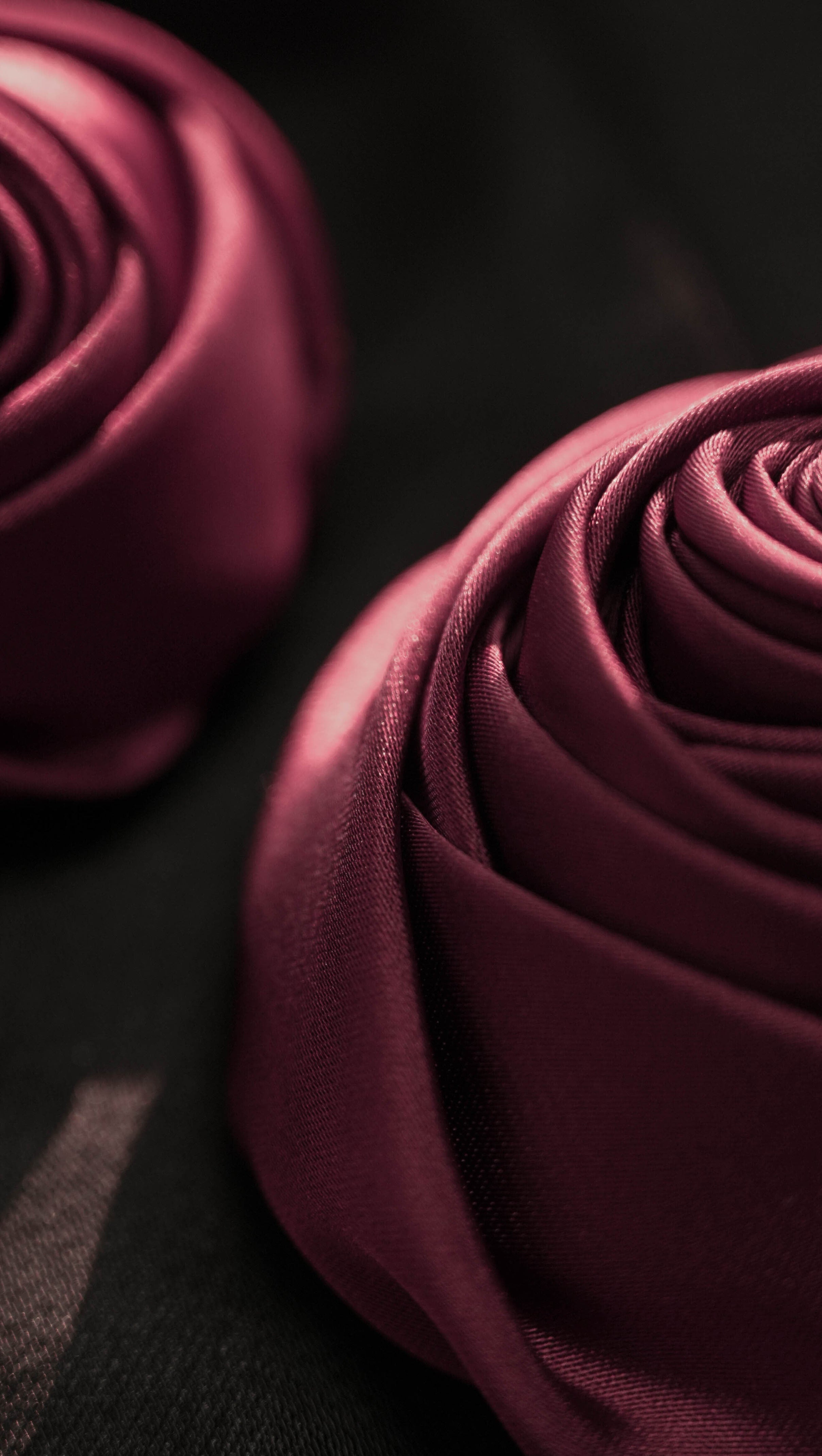 AIIZIE ELEGANT BURGUNDY 3D FLORAL BLACK SATIN MINI DRESS - product image