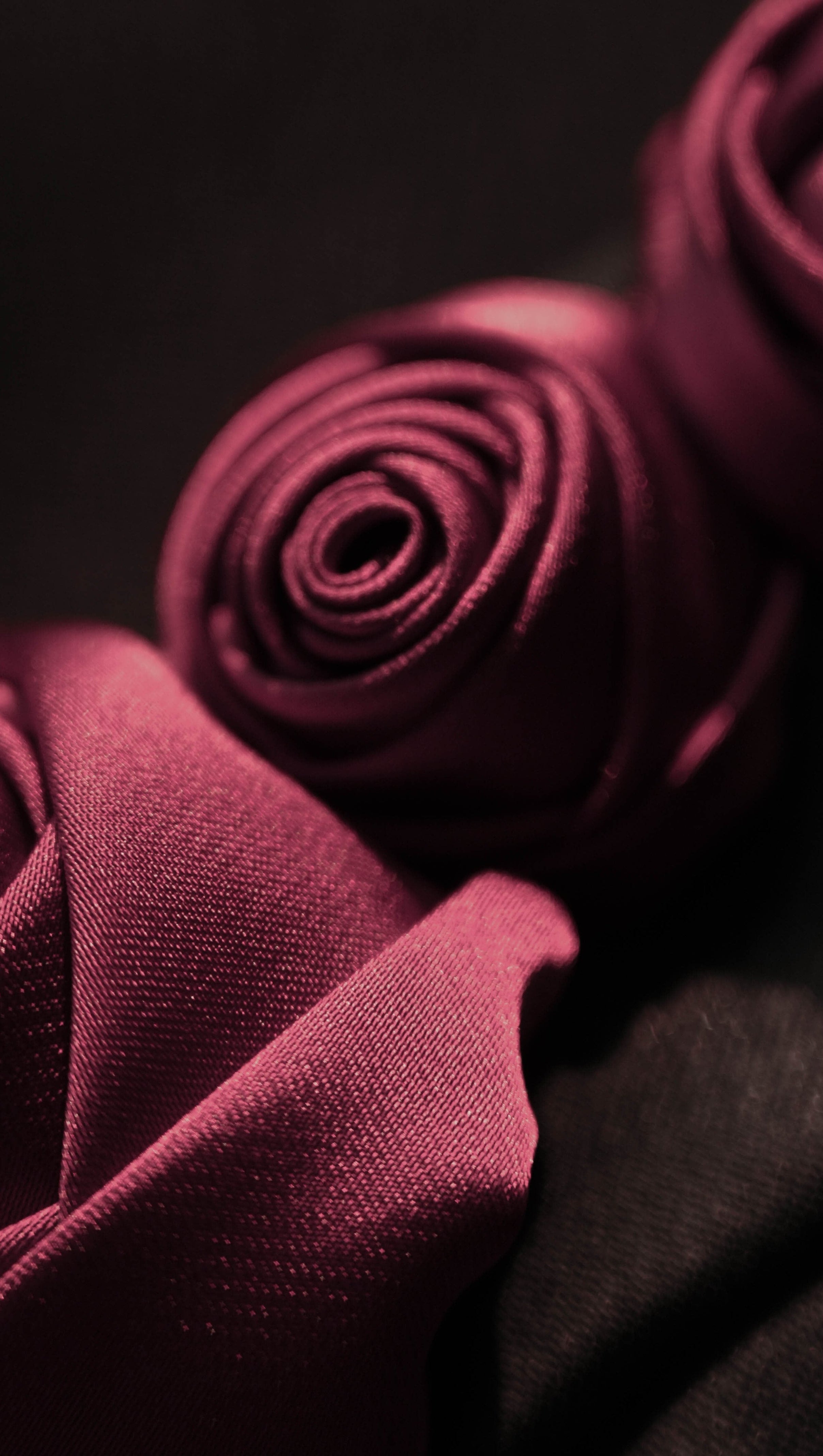 AIIZIE ELEGANT BURGUNDY 3D FLORAL BLACK SATIN MINI DRESS - product image