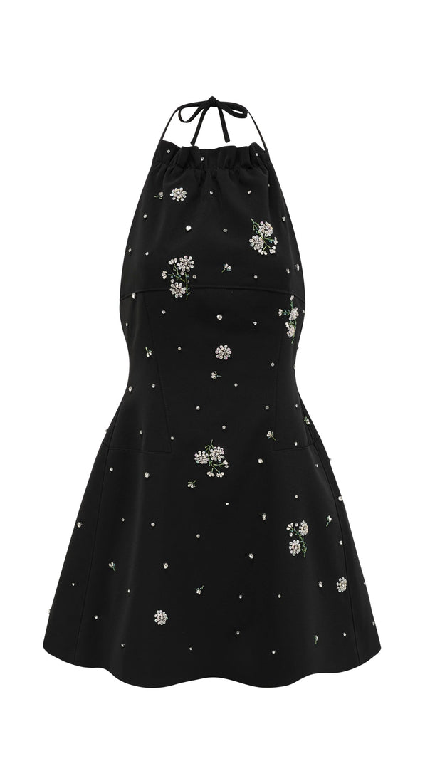 AIIZIE ARIANE CRYSTAL-EMBELLISHED SCOOP-BACK MINI DRESS - product image