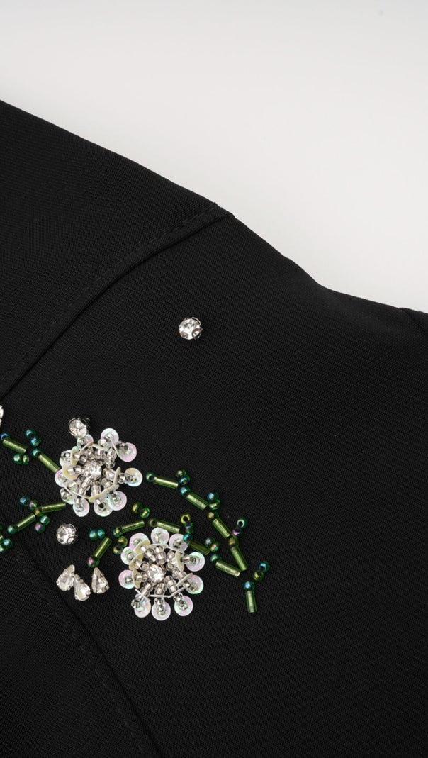 AIIZIE ARIANE CRYSTAL-EMBELLISHED SCOOP-BACK MINI DRESS - product image