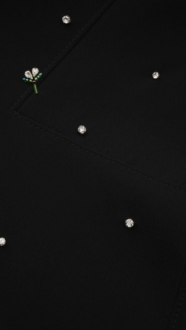 Ariane Crystal-Embellished Scoop-Back Mini Dress