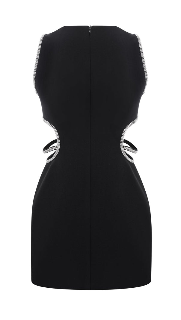 AIIZIE LILA CRYSTAL EMBELLISHED CUT-OUT MINI DRESS - product image