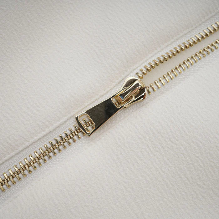 GOLD-BUTTON PLEATED PEPLUM-HEM WHITE  BLAZER DRESS