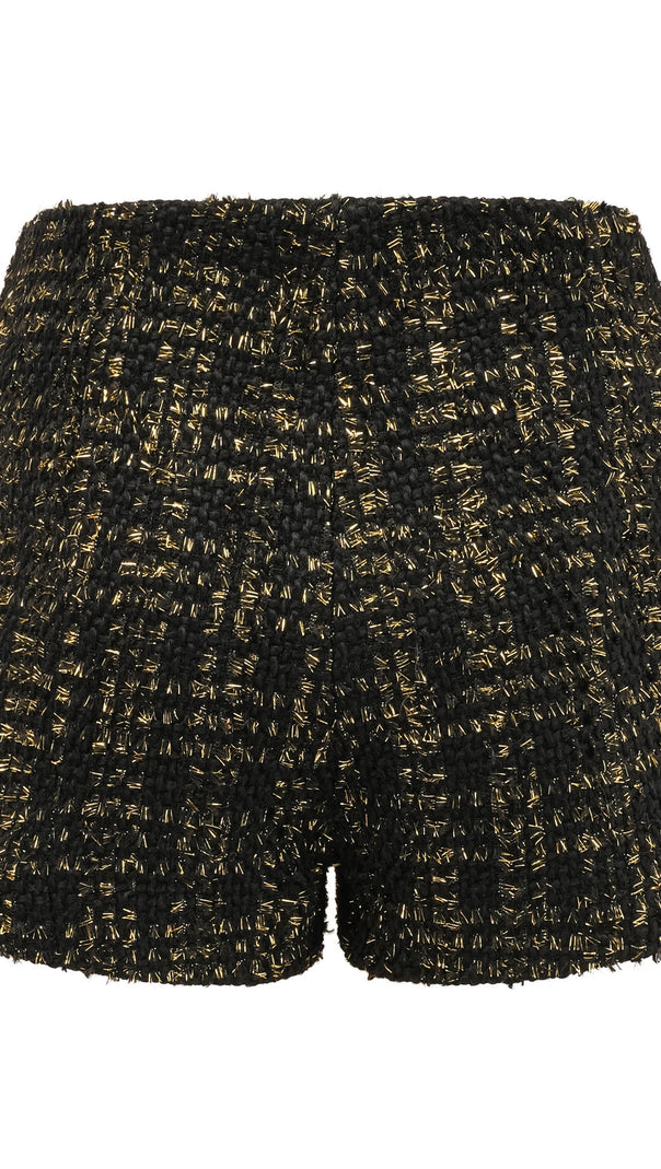 AIIZIE CLAUDINE BLACK METALLIC TWEED JACKET & SHORTS MATCHING SET - product image