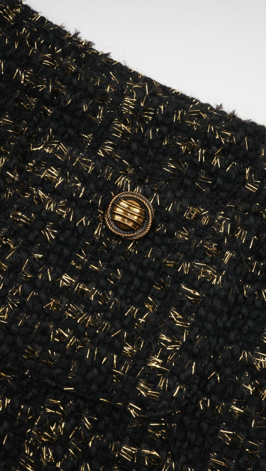 CLAUDINE BLACK METALLIC TWEED JACKET & SHORTS MATCHING SET