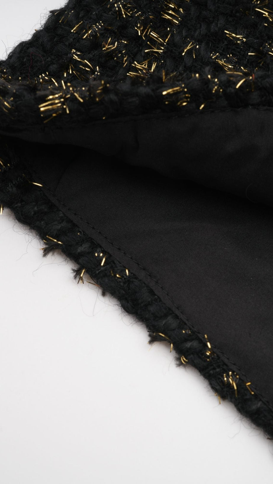 CLAUDINE BLACK METALLIC TWEED JACKET & SHORTS MATCHING SET