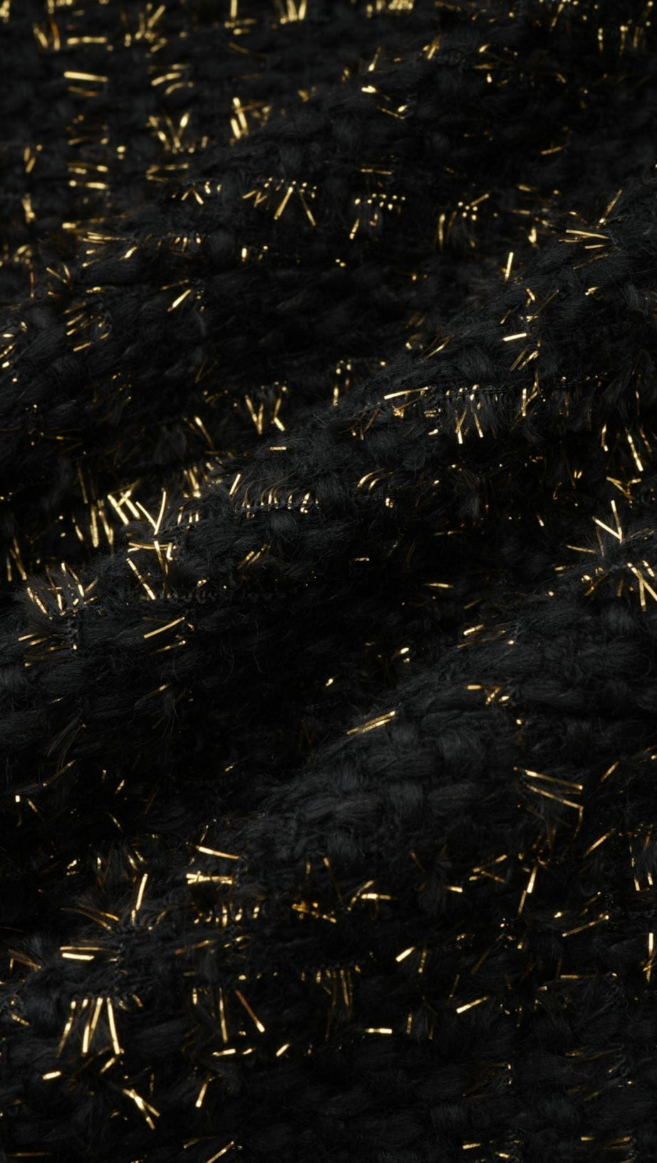 CLAUDINE BLACK METALLIC TWEED JACKET & SHORTS MATCHING SET