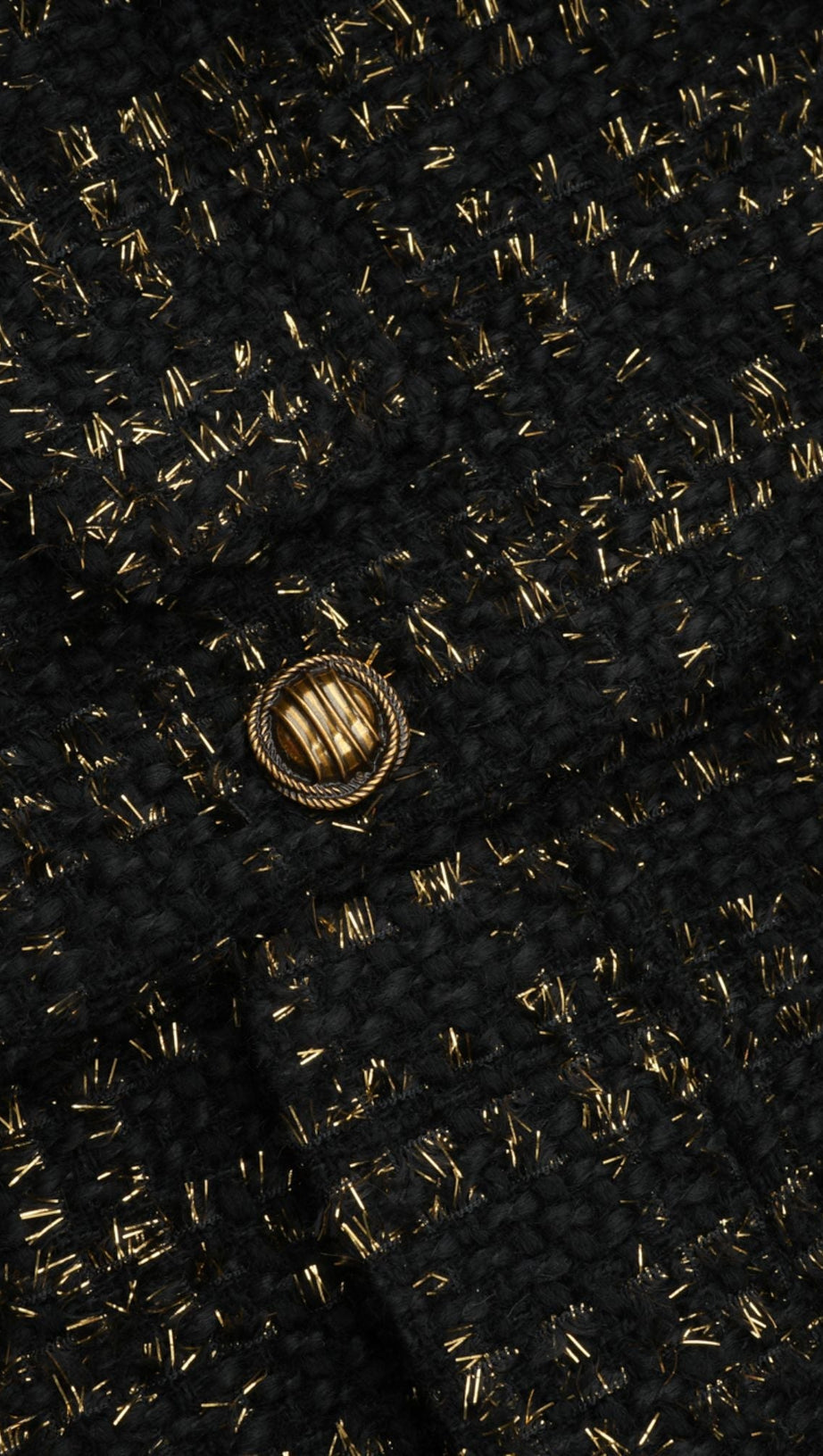 CLAUDINE BLACK METALLIC TWEED JACKET & SHORTS MATCHING SET