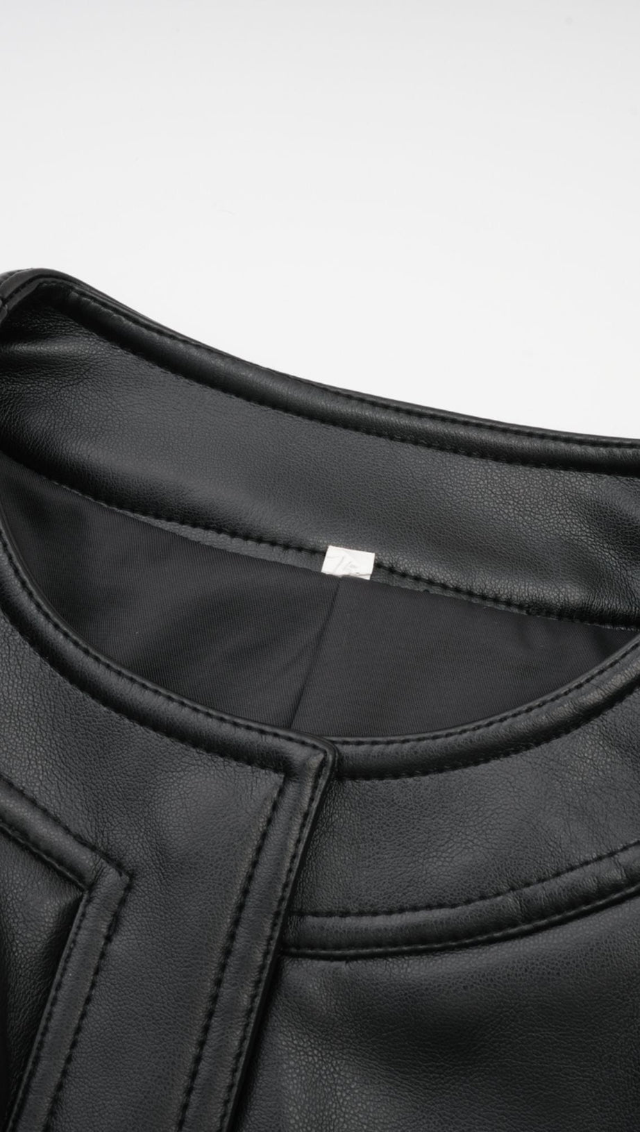 DAPHNÉ EYELET-EMBELLISHED LEATHER JACKET & SKIRT MATCHING SET