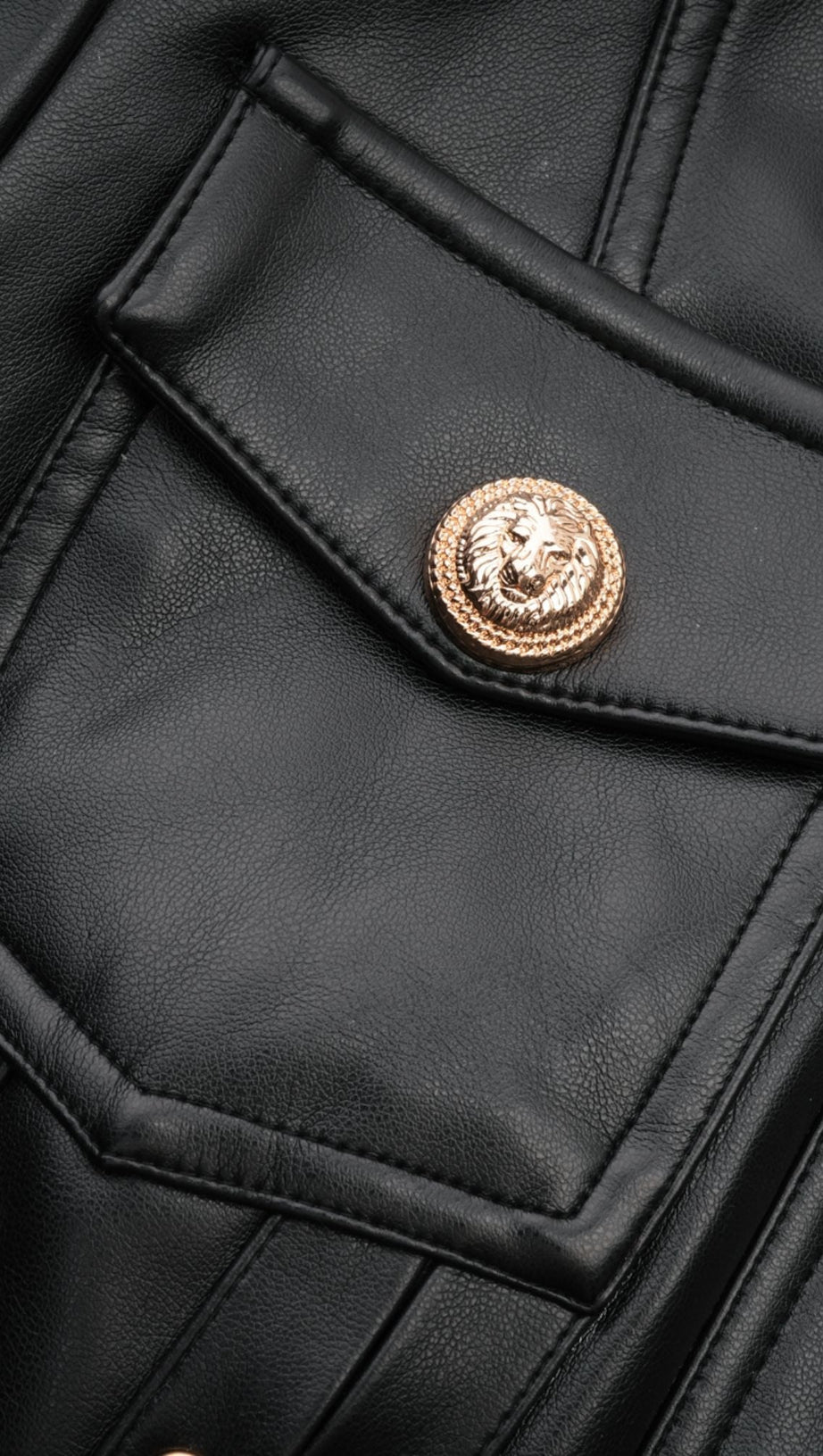 DAPHNÉ EYELET-EMBELLISHED LEATHER JACKET & SKIRT MATCHING SET