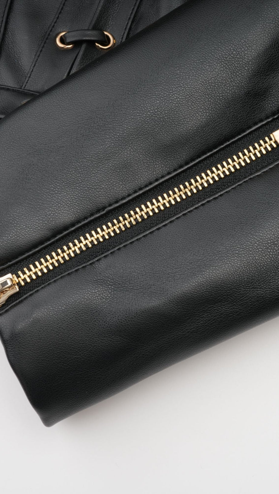 DAPHNÉ EYELET-EMBELLISHED LEATHER JACKET & SKIRT MATCHING SET