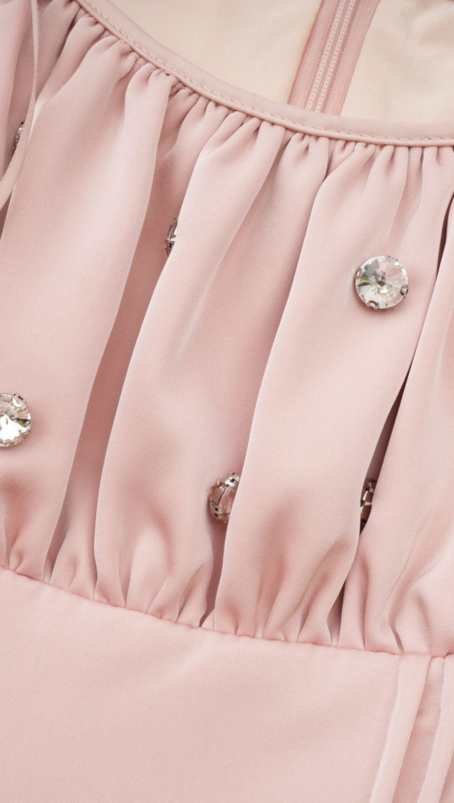 Axelle – Plissiertes Minikleid mit Kristallverzierung 