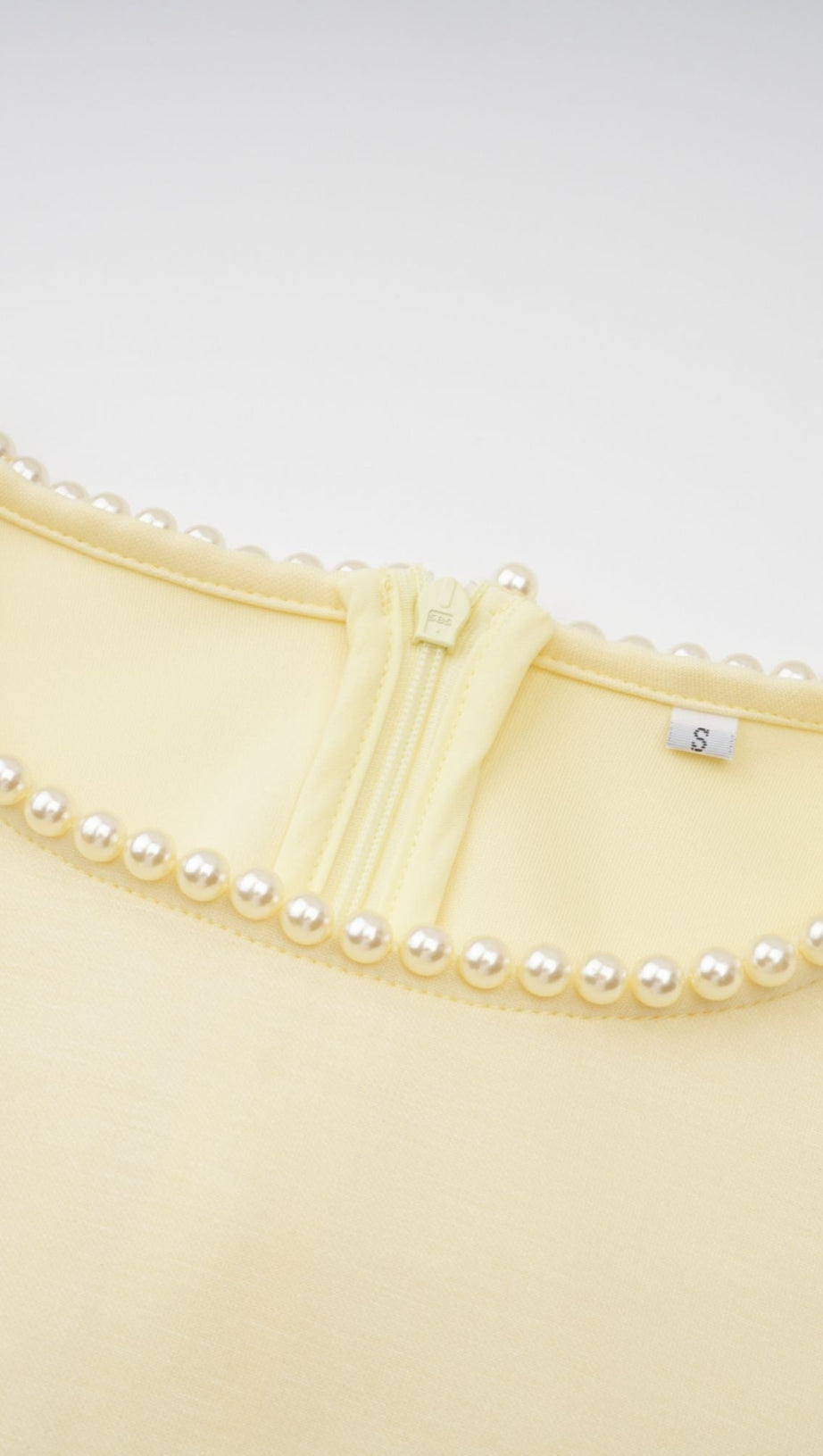 murray Yellow Pearl Trim Shawl Detail Maxi Dress
