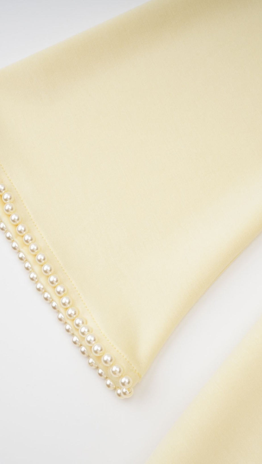 murray Yellow Pearl Trim Shawl Detail Maxi Dress