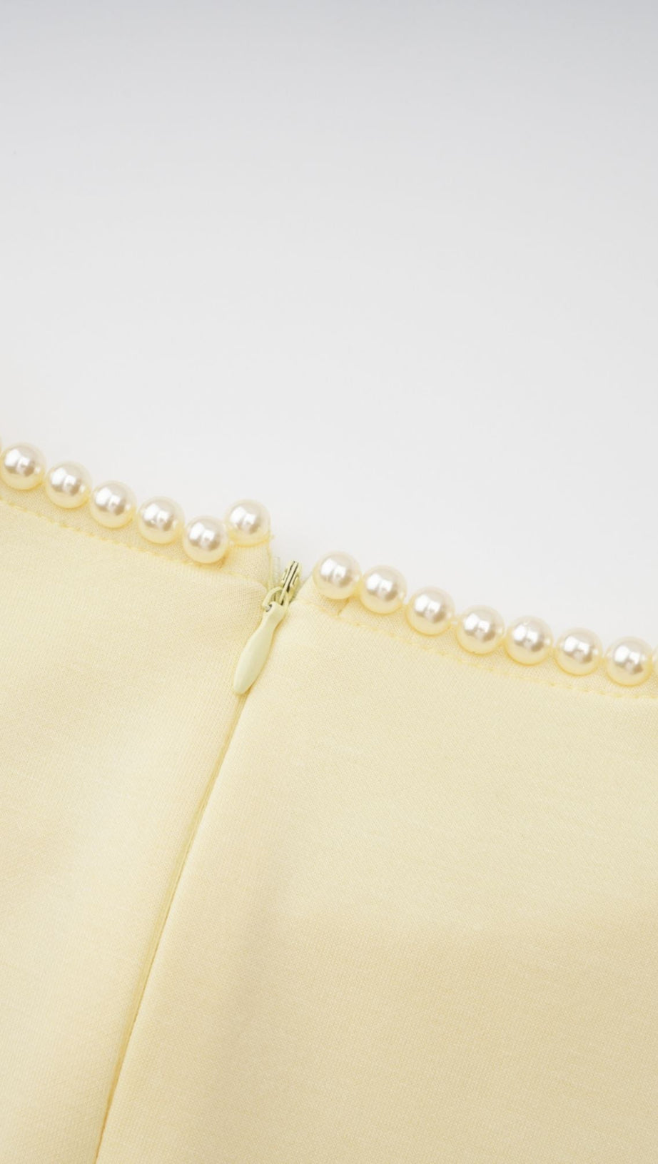 murray Yellow Pearl Trim Shawl Detail Maxi Dress