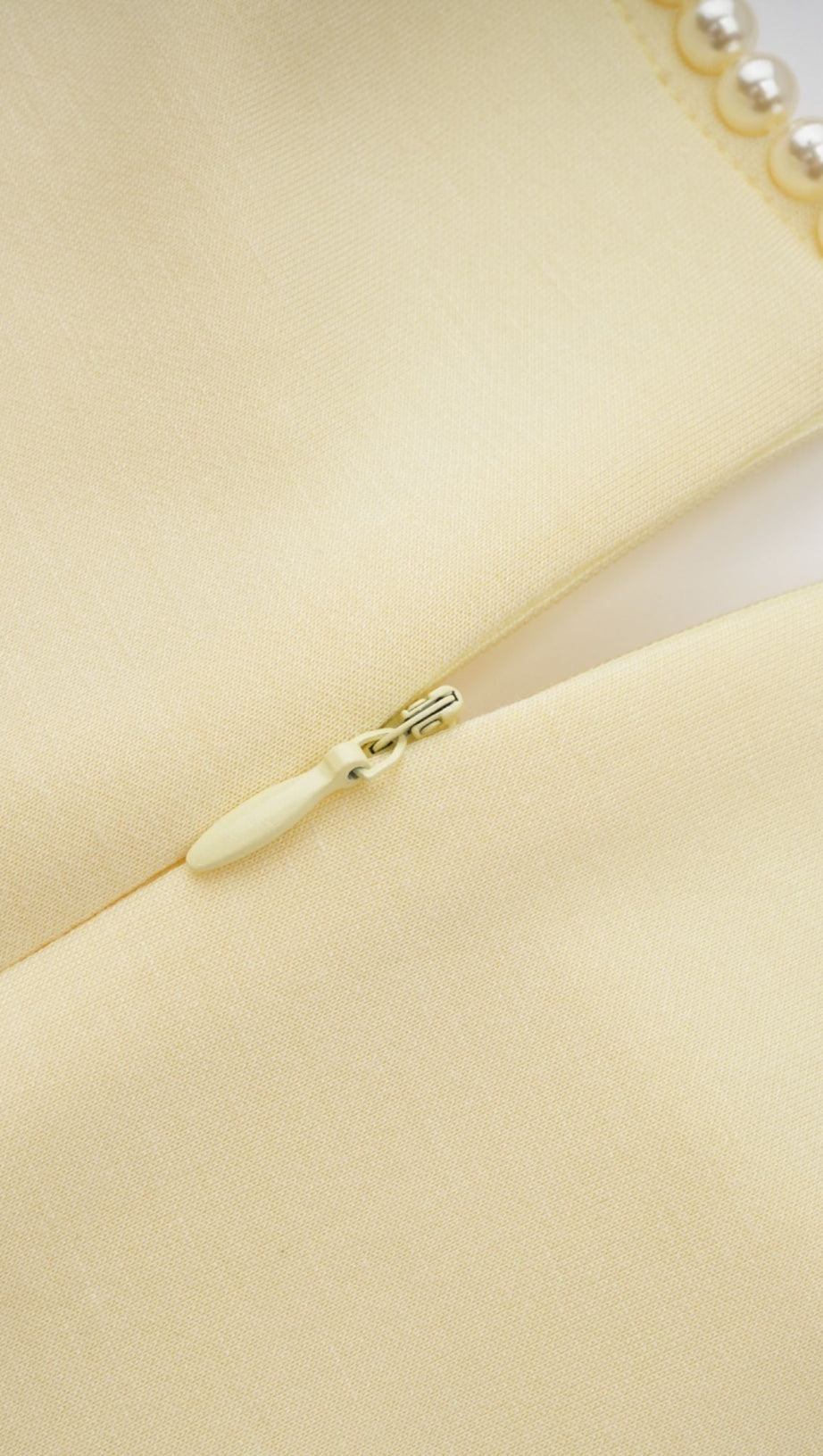 murray Yellow Pearl Trim Shawl Detail Maxi Dress
