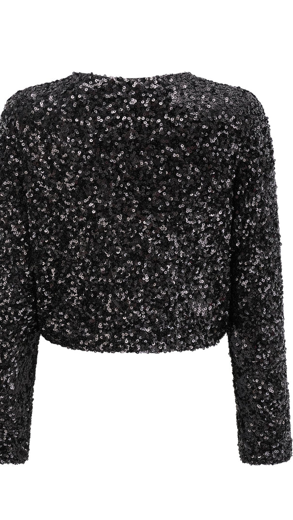 AIIZIE NERISSA TIE-FRONT SEQUINNED JACKET - product image
