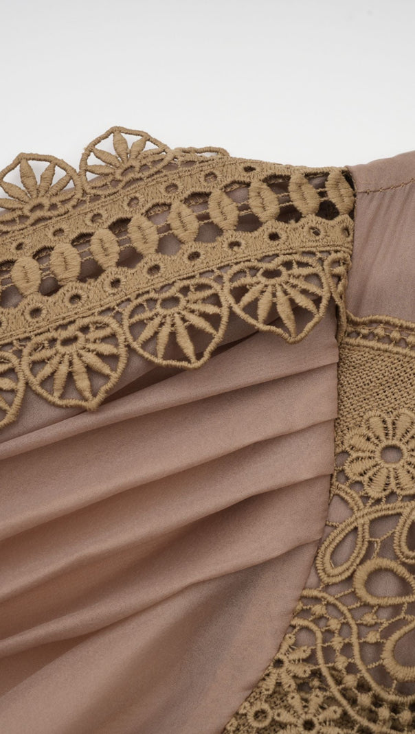 AIIZIE INÈS LACE CUT-OUT LAYERED MINI DRESS - product image