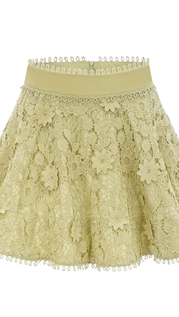 AIIZIE HÉLÈNE FLORAL EMBROIDERED SHIRT & SKIRT MATCHING SET - product image
